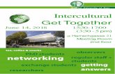 Intercultural Get2gether June 2018...Intercultural Get Together June 14, 2018 15:30-17:00 (3:30 - 5 pm) @ Harrachgasse 21 Meeting Room 2nd floor