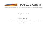 ME4-A6-14€¦ · MCAST Advanced Diploma in Aviation Operations Course Specification . ME4-A6-15 Course Specification ECVET are used for programmes at MQF Level 1-4 whilst ECTS is
