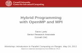 Hybrid Programming with OpenMP and MPI · 2011-05-24 · Hybrid batch script for 16 threads/node • Make sure 1 process per node is created •Specify total cores allocated by batch