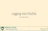 Logging Into FileZilla - sis.wayne.edusis.wayne.edu/students/technology/logging_into_filezilla_tutorial.pdfslistech@wayne.edu Logging Into Filezilla Step 4: Enter 141.217.97.220 in
