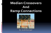 Median Crossovers and Ramp Connections · median crossover. In order for run‐off the crossover is sloped to the center of the median. This slope is designed individually for each