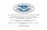 Transportation Security Administration Government... · Transportation Security Administration EXPLOSIVE DETECTION SYSTEM QUALIFIED PRODUCTS LIST (EDS QPL) 70T04019R9CAP1086 FUNCTIONAL