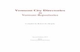 Vermont City Directories ... Vermont City Directories in Vermont Repositories 1 Arlington see: Bennington,