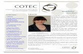 Newsletter - COTEC · Therapists, FNBE-NBFE, describes the current reform-projects concerning Public Health governance, ideology and organization which will affect the way occupational