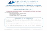 Qualitycheck Proficiency Testing Schemesqualitychecksrl.com/wp-content/uploads/2016/11/Quality...Qualitycheck S.r.l.s. Application form Qualitycheck Proficiency Testing (Mod. PG05-1,