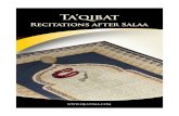 Recitations after Salaaimamhasancentre.com.au/wp-content/uploads/2017/03/taqibat.pdf · of Fatima (pbuh) ending it with La Ilaaha Illallah ( À Ç^o_ Imam Sadiq (pbuh ) ^dZ d }(&