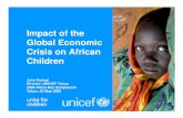 Impact of the Global Economic Crisis on African Childrenarchive.unu.edu/africa/africaday/files/2009/AfricaDay_2009_Kunugi.… · Impact of Global Economic Crisis on African Children