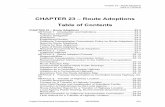 CHAPTER 23 – Route Adoptions Table of Contents...Design Stewardship Delegation website define delegation responsibilities and approval authorities for specific districts. Definitions