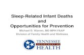 Sleep-Related Infant Deaths and Opportunities for Prevention...2014/11/14  · related infant deaths Before We Begin… Putting Things in Perspective • In 2009, 286 pediatric deaths