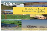 Guide to Land Leases for Solar - Home | Energize Ohio...Leases for Solar July 2016 SEIA | 600 14TH Street, NW | Suite 400 | Washington, DC | 20005 | 2 Introduction Large scale solar
