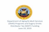 Department of Aging & Adult Services (DAAS) Programs and ... · 525 clients (this info represents impact for all $977k funding to HSA for home delivered meals –see below in healthy