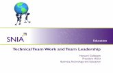 Technical Team Work and Team Leadership · Technical Team Work and Team Leadership. Howard Goldstein. President HGAI. Business, Technology and Education