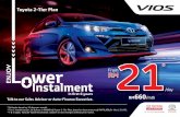 Toyota 2-Tier Plan · Toyota 2-Tier Plan Talk to our Sales Advisor or Auto-Finance Executive. 21 * RM From RM660/mth /day * Estimate based on 31 days per month. * Tier 1 instalment