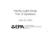 Verify Light-Duty Tier 3 Updates (July 25, 2014) · 7/24/2014  · – 29 = cold co e10 premium gasoline (tier 3) – 30 = cold co diesel 7-15 ppm sulfur – 48 = tier 3 e10 regular