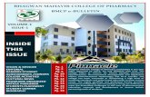 BHAGWAN MAHAVIR COLLEGE OF PHARMACY BMCP e …1).pdf · Bhagwan Mahavir College of Pharmacy, Surat. E-BULLETIN VOL.: 1, January-June 2018 pg. 12 CULTURAL NEWS SPANDAN Spandan is a