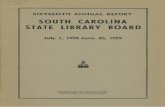 SIXTEENTH ANNUAL REPORT - COnnecting REpositories · 2017-01-05 · LETTER OF TRANSMITTAL from THE SOUTH CAROLINA STATE LIBRARY BOARD November 11, 1959 To llis Excelleucy, the Honorable