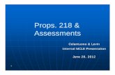 Props. 218 & Assessments - chwlaw.us CLE re Prop 218... · Props. 218 & Assessments 11 Colantuono & Levin Internal MCLE Presentation June 28, 2012. MICHAEL G. COLANTUONO Colantuono