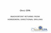 OHIO EPA INADVERTENT RETURNS FROM HORIZONTAL … Returns Webinar... · Health files for private and public drinking water wells or intakes for drinking water systems • Review, ...