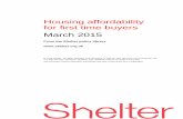 Housing affordability for first time buyers March 2015england.shelter.org.uk/__data/assets/pdf_file/0004/... · 2. How first time buyers have paid for these changes in house prices;