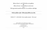 Student Handbook - Northwest University · Page 1 Doctor of Philosophy & Doctor of Education in Organizational Leadership Student Handbook 2017-2018 Academic Year Northwest University