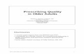 Prescribing Quality in Older Adults · 1. Describe the core components of prescribing quality in older adults 2. Understand the key aspects of the updated AGS Beers Criteria in older