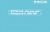 PRCA Annual Report 2018 · teams, and freelancers Health/ pharmaceutical Retail and wholesale 17% 20% Food, beverages, and tobacco £45,100 Average annual salary for PR professionals