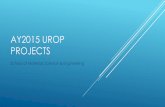 AY2015 UROP projects - NTU MSE · AY2015 UROP PROJECTS School of Materials Science & Engineering. PROJECTS OFFERED BY ASSOC. PROF KONG LING BING Conductive Nanocomposites as Electrode