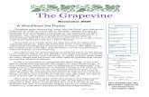 The rapevine · Grapevine: August 21, 2020 The rapevine Inside this issue: Calendar 2,3 Schedules 4 Thrift Shop 5 Prayer chain 7 Your Session at Work 4-8 Roast Beef Dinner 8 Contact