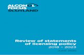 Review of statements of licensing policy آ  History of licensing policy statements in Scotland 9 The