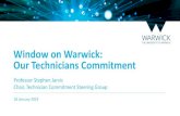 Window on Warwick: Our Technicians Commitment€¦ · •Suggested career pathway for technical staff •Flexible pathway with a variety of routes for progression •Soft skills table