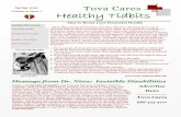 Tova Cares Healthy Tidbitstovacommunityhealth.org/wp-content/uploads/2015/04/spring15.pdfTOVA Thanks Junior Spates from the Steve Harvey Morning Show for inviting members of the TOVA