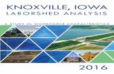 Knoxville, Iowa Laborshed Analysis · 2016-08-05 · Finance, Insurance & Real Estate 81.4% 18.6% 51.1% $62,500 ** Healthcare & Social Services 83.3% 33.3% 23.8% $61,500 $17.01 ...