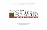 N. C. Fire and Rescue Commission Certification Board ... · Certification Board. This manual defines the authority granted to the Certification Board by the State Fire and Rescue