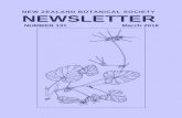 NEW ZEALAND BOTANICAL SOCIETY NEWSLETTER · 2019-06-02 · 2 NEWS New Zealand Botanical Society News ¡ Call for Nominations for Allan Mere Award 2018 Nominations meeting the following