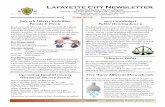 Lafayette City Newsletter43AAC4DA-ABAD-4F35-91B6... · INSIDE: 2015 Drinking Water Quality Report Mark your calendars for the Annual July 4th Liberty Kids Bike Parade and Picnic!