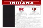INDIANA SCHEDULE RUTGERS (1-4, 0-3) VS. …2019/10/07  · SETTING THE SCENE • Indiana (3-2, 0-2 B1G East) welcomes Rutgers (1-4, 0-3 B1G East) for the school’s Bicentennial Homecoming