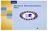 Renco Electronics, Inc. · RENCO ELECTRONICS, INC. Company Profile Corporate Headquarters 595 International Place Rockledge, FL 32955 Tel (321) 637‐1000 l Fax (321) 637‐1600 About