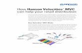 How Hanson Velocities can help your retail distribution · 2019-09-19 · How Hanson Velocities ™ MVC can help your retail distribution How Velocities™ MVC Works Food manufacturers