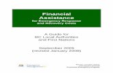Financial Assistance - British Columbia · legislation to receive financial assistance for eligible response and recovery costs. This guide provides local authorities and First Nations