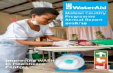 Improving WASH in Healthcare Centres - WaterAid · an initial support of MK40m to 3 HCFs. A total of 14,763 people in communities and schools in Nkhotakota, Kasungu and Machinga districts,
