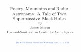 Poetry, Mountains and Radio Astronomy: A Tale of Two ...jmoran/presentations/knight_mit_2010.pdf · THE IDEA OF A BLACK HOLE. 1783 John Michell. What if. See: Black Holes and Time