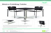 Bistro Folding Table - Essentials by MooreCo Bistro Folding Table â€¢ Bistro Folding Tables blend modern