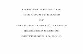 OFFICIAL REPORT OF THE COUNTY BOARD OF ...2013/09/10  · 3 THE IROQUOIS COUNTY BOARD OFFICIAL REPORT OF PROCEEDINGS The Iroquois County Board met in Annual Session at the Administrative