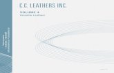 C.C. LEATHERS INC. · COLUMBIA C.C. LEATHERS INC. Columbia is a full top grain, semi-aniline dyed leather with a wax topcoat. Natural oils and waxes protect the leather and give this