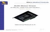 BLDC Motor Driver - robokits.download · Rhino Motion Controls RMCS-6611 with RTU Modbus is a high performance BLDC servo drive (20-48 VDC 750 W) designed for optimized operation