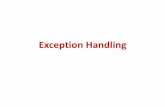 Exception Handling - WordPress.com · 29/06/2016  · Exception Handling . Occurs when a thrown exception is not caught in a particular scope Unwinding a Function terminates that