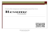 Career Development and Employment Services Resume · Career Development and Employment Services . Resume . Guide . Things to do at the Career Development and Employment Services Office