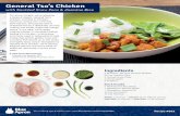 General Tso’s Chicken · that a piece of chicken sizzles immediately when added to the pan, add the coated chicken (shaking off any excess cornstarch) in a single, even layer. Cook,