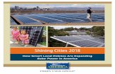 Shining Cities 2018 - Frontier Group · lar Stars” have experienced dramatic growth in solar energy and are setting the pace nationally for solar energy development. In 2013, only