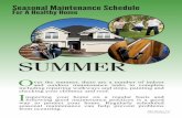 SUMMER - RWC Warranty · dows and doorways, including doorway between garage and house. ... q Examine the springs, hinges and rollers on all garage doors as well as the garage door